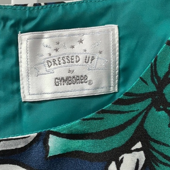 Dressed up by Gymboree, woman Floral Heritage Dress in Blue and Green, size 4. - Picture 2 of 9